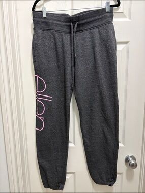Alternative Charcoal Gray Track Pants with Pink Side Graphic “ellen”